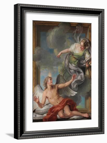 Painting Awakening Sleeping Genius-Charles Antoine Coypel-Framed Giclee Print