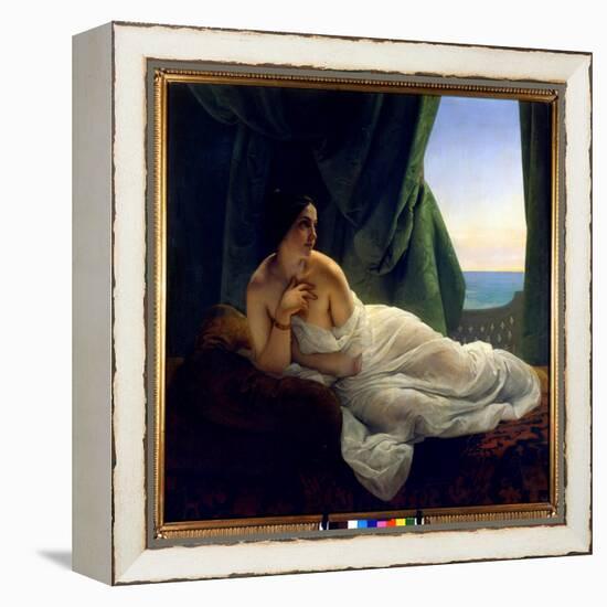 Painting by Francesco Hayez (1791-1882), 1839. Naples, Privee Collection.-Francesco Hayez-Framed Premier Image Canvas