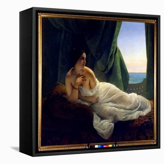 Painting by Francesco Hayez (1791-1882), 1839. Naples, Privee Collection.-Francesco Hayez-Framed Premier Image Canvas