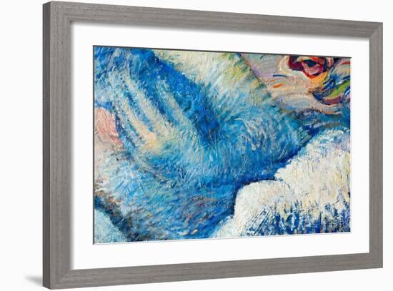 Painting, Canvas, Oil on Canvas. Selective Fragments of the Picture. Abstract Drawing. Bright Color-Tatyana Mi-Framed Art Print