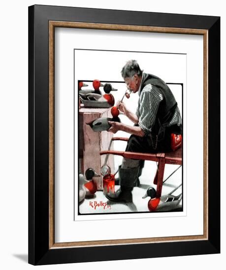 "Painting Decoys,"September 27, 1924-R. Bolles-Framed Giclee Print