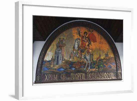 Painting Depicting St George, Lunette from Church of San Giorgio, Sozopol, Bulgaria-null-Framed Giclee Print