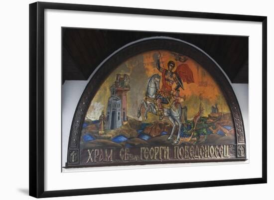 Painting Depicting St George, Lunette from Church of San Giorgio, Sozopol, Bulgaria-null-Framed Giclee Print