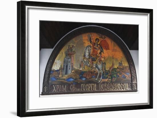 Painting Depicting St George, Lunette from Church of San Giorgio, Sozopol, Bulgaria-null-Framed Giclee Print