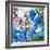 Painting Flowers-English School-Framed Giclee Print