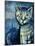 Painting Illustration of Blue Kitten-Igor Zakowski-Mounted Art Print