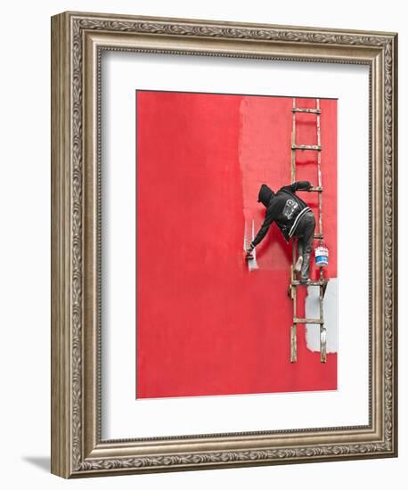 Painting in progress-Sebastian Kisworo-Framed Photographic Print