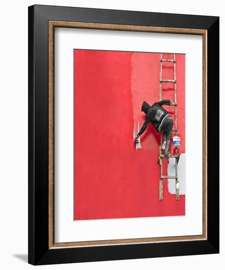 Painting in progress-Sebastian Kisworo-Framed Photographic Print