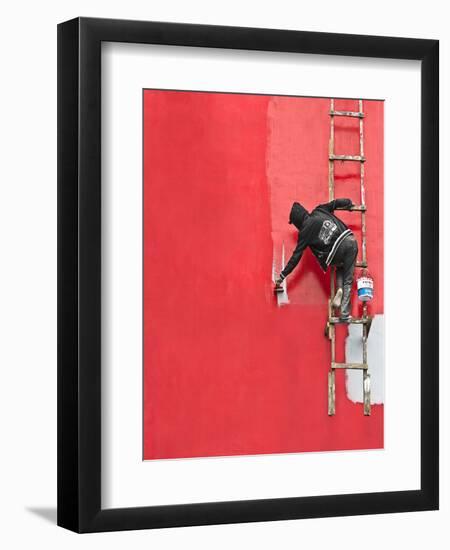 Painting in progress-Sebastian Kisworo-Framed Photographic Print