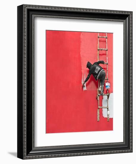 Painting in progress-Sebastian Kisworo-Framed Photographic Print