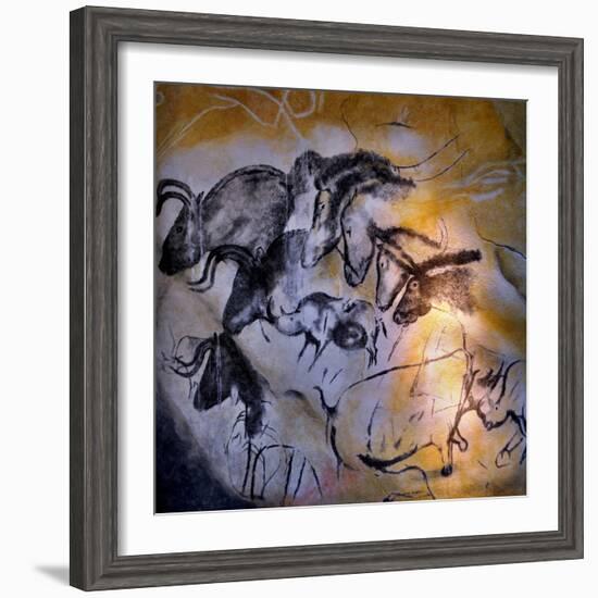 Painting in the Chauvet Cave, 32,000-30,000 Bc-null-Framed Giclee Print