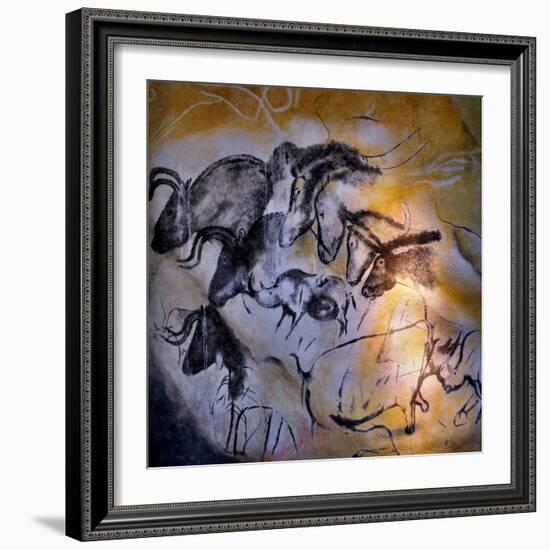 Painting in the Chauvet Cave, 32,000-30,000 Bc-null-Framed Giclee Print