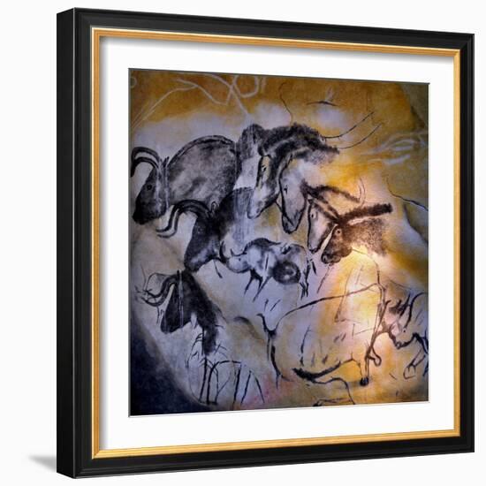 Painting in the Chauvet Cave, 32,000-30,000 Bc-null-Framed Giclee Print