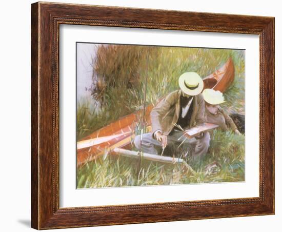 Painting Near the Water, 1889-John Singer Sargent-Framed Giclee Print