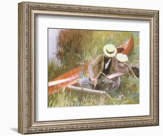 Painting Near the Water, 1889-John Singer Sargent-Framed Giclee Print