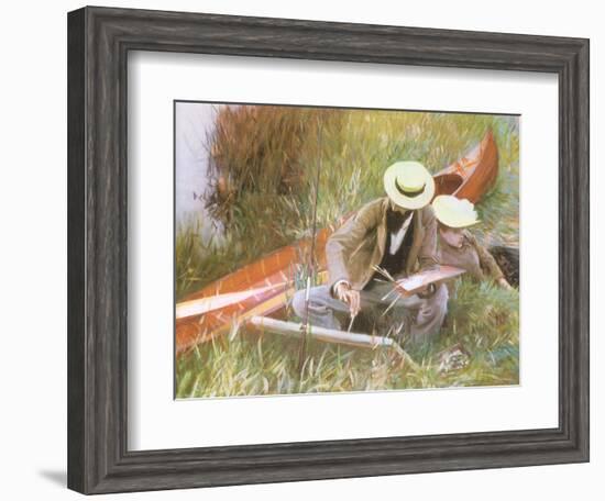 Painting Near the Water, 1889-John Singer Sargent-Framed Giclee Print