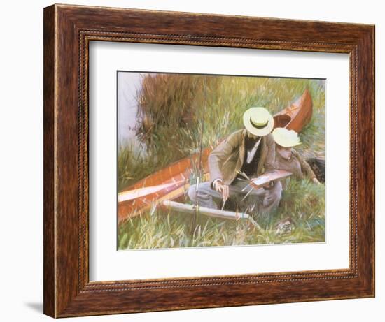 Painting Near the Water, 1889-John Singer Sargent-Framed Giclee Print