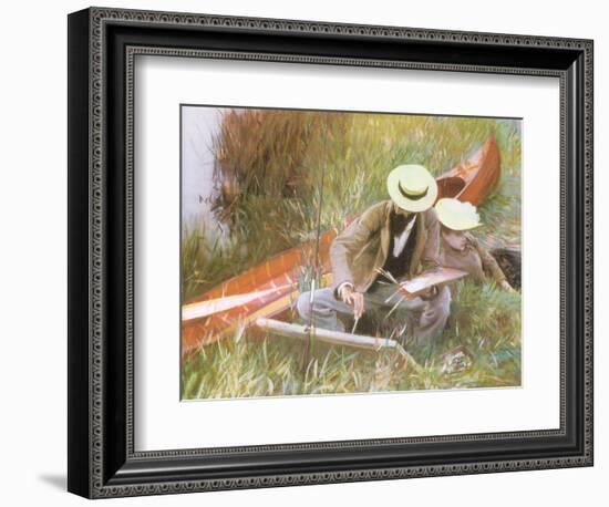 Painting Near the Water, 1889-John Singer Sargent-Framed Giclee Print