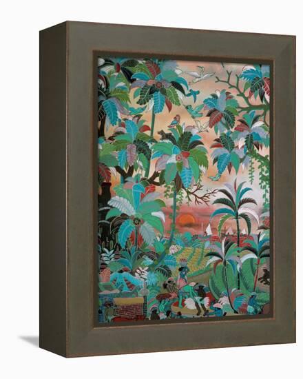 Painting, Neka Museum, Ubud, Island of Bali, Indonesia, Southeast Asia-Bruno Barbier-Framed Premier Image Canvas