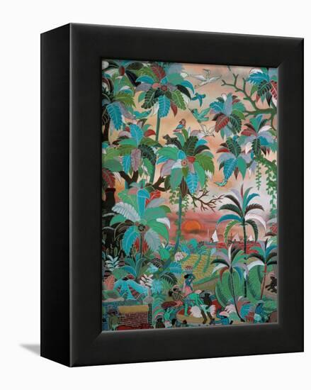 Painting, Neka Museum, Ubud, Island of Bali, Indonesia, Southeast Asia-Bruno Barbier-Framed Premier Image Canvas