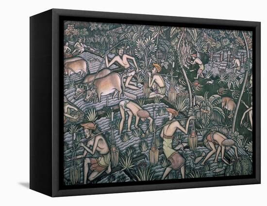 Painting, Neka Museum, Ubud, Island of Bali, Indonesia, Southeast Asia-Bruno Barbier-Framed Premier Image Canvas