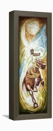 Painting of a Horse Rider by an Ethiopian Artist-Gabrielle and Michel Therin-Weise-Framed Premier Image Canvas
