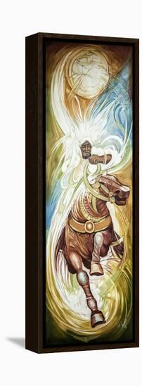 Painting of a Horse Rider by an Ethiopian Artist-Gabrielle and Michel Therin-Weise-Framed Premier Image Canvas