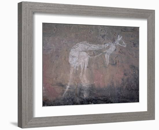 Painting of a Kangaroo at Nourlangie Rock, Australia-Robert Francis-Framed Photographic Print