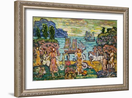 Painting of a Seaside Scene by Maurice Prendergast-Geoffrey Clements-Framed Giclee Print