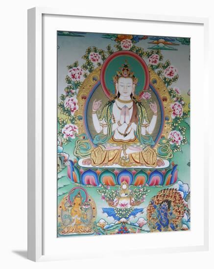 Painting of Avalokitesvara, the Buddha of Compassion, Kathmandu, Nepal, Asia-Godong-Framed Photographic Print