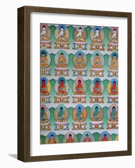 Painting of Buddhas, Kopan Monastery, Kathmandu, Nepal, Asia-Godong-Framed Photographic Print