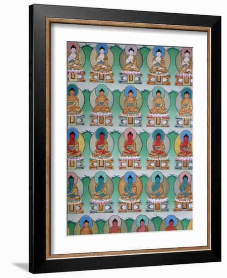 Painting of Buddhas, Kopan Monastery, Kathmandu, Nepal, Asia-Godong-Framed Photographic Print