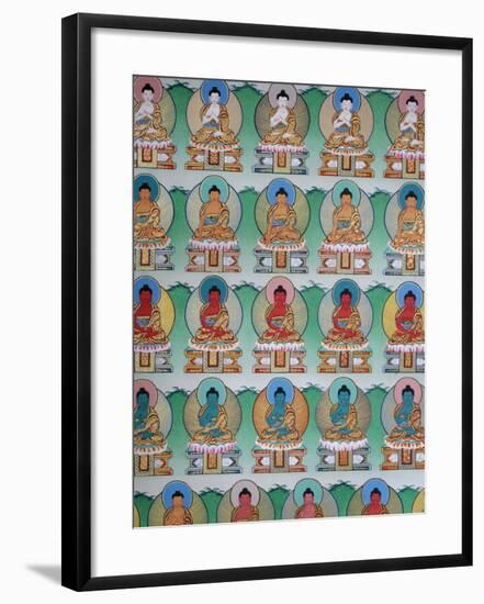 Painting of Buddhas, Kopan Monastery, Kathmandu, Nepal, Asia-Godong-Framed Photographic Print
