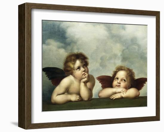 Painting of Cherubim After a Detail of Sistine Madonna-Raphael-Framed Giclee Print