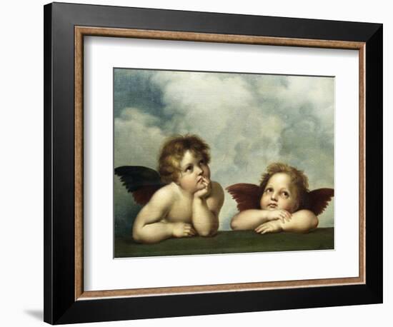 Painting of Cherubim After a Detail of Sistine Madonna-Raphael-Framed Premium Giclee Print