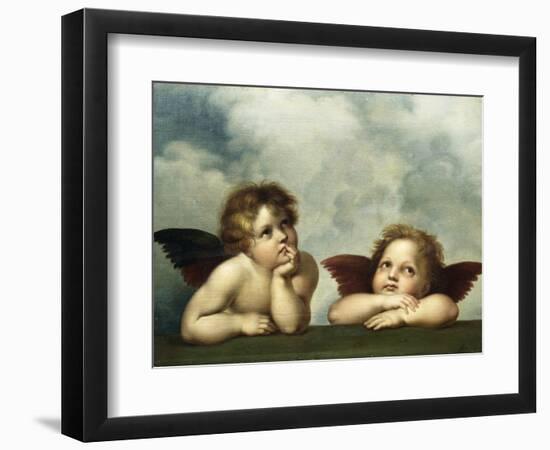 Painting of Cherubim After a Detail of Sistine Madonna-Raphael-Framed Premium Giclee Print