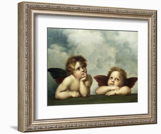 Painting of Cherubim After a Detail of Sistine Madonna-Raphael-Framed Giclee Print