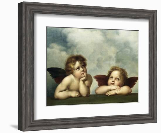 Painting of Cherubim After a Detail of Sistine Madonna-Raphael-Framed Giclee Print