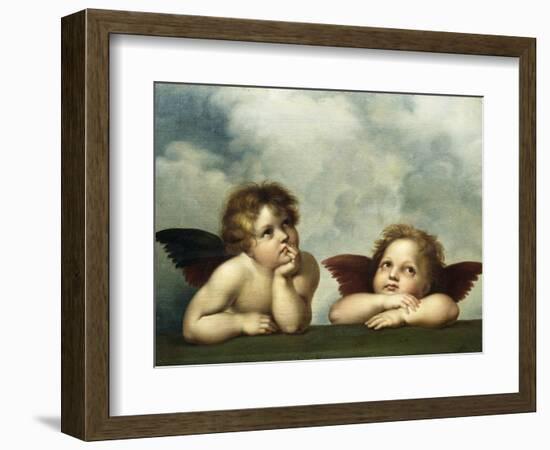 Painting of Cherubim After a Detail of Sistine Madonna-Raphael-Framed Giclee Print