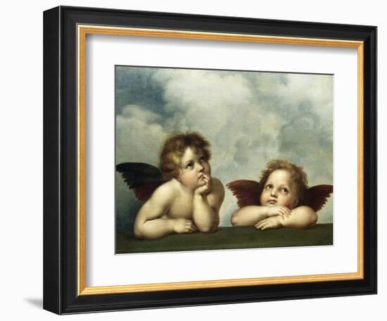 Painting of Cherubim After a Detail of Sistine Madonna-Raphael-Framed Giclee Print