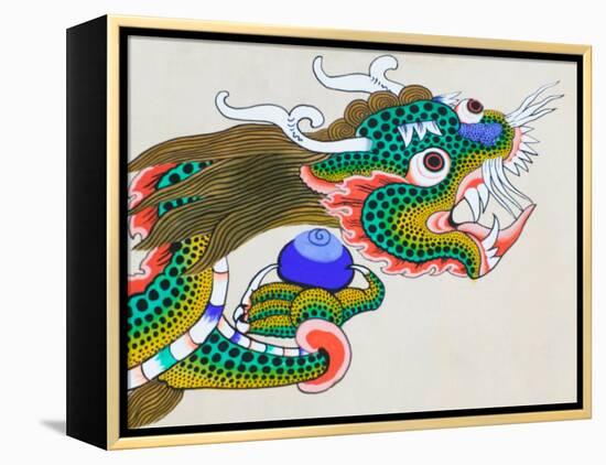 Painting of Dragon, Thimphu, Bhutan-Keren Su-Framed Premier Image Canvas