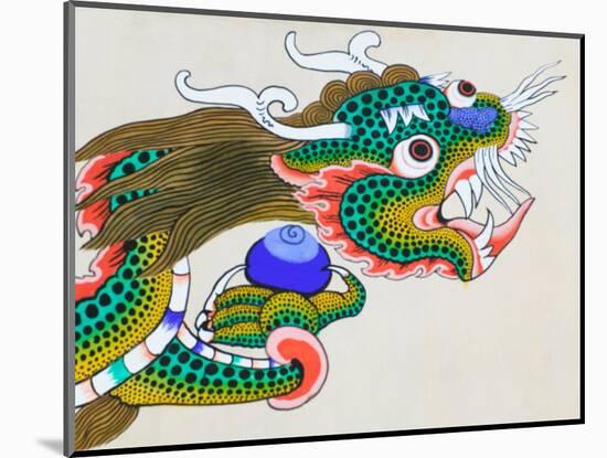 Painting of Dragon, Thimphu, Bhutan-Keren Su-Mounted Photographic Print