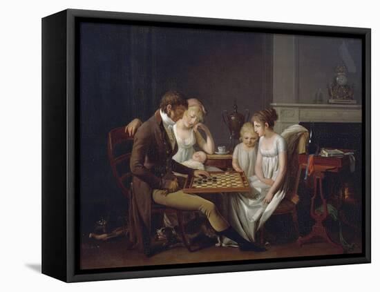 Painting of Family Game of Checkers, Ca 1803-Louis Leopold Boilly-Framed Premier Image Canvas