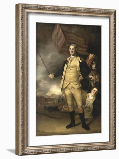 Painting of General George Washington at the Battle of Princeton-Stocktrek Images-Framed Art Print