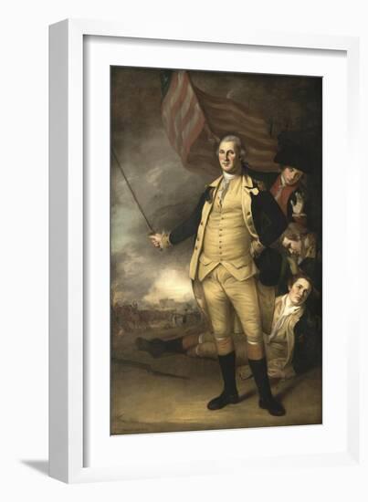 Painting of General George Washington at the Battle of Princeton-Stocktrek Images-Framed Art Print