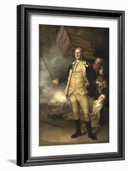 Painting of General George Washington at the Battle of Princeton-Stocktrek Images-Framed Art Print