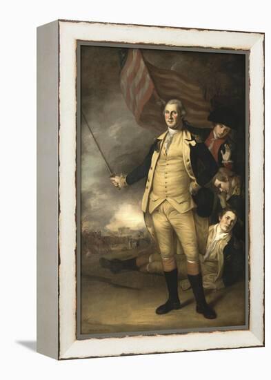 Painting of General George Washington at the Battle of Princeton-Stocktrek Images-Framed Stretched Canvas