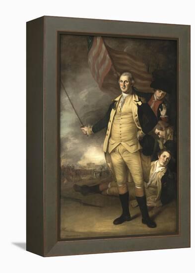 Painting of General George Washington at the Battle of Princeton-Stocktrek Images-Framed Stretched Canvas