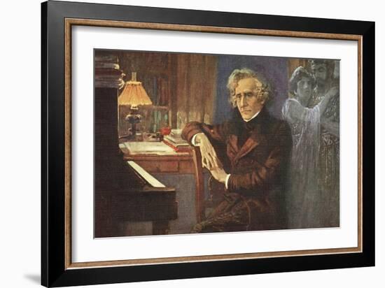 Painting of Hector Berlioz-null-Framed Giclee Print