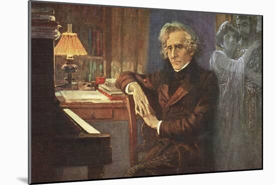 Painting of Hector Berlioz-null-Mounted Giclee Print